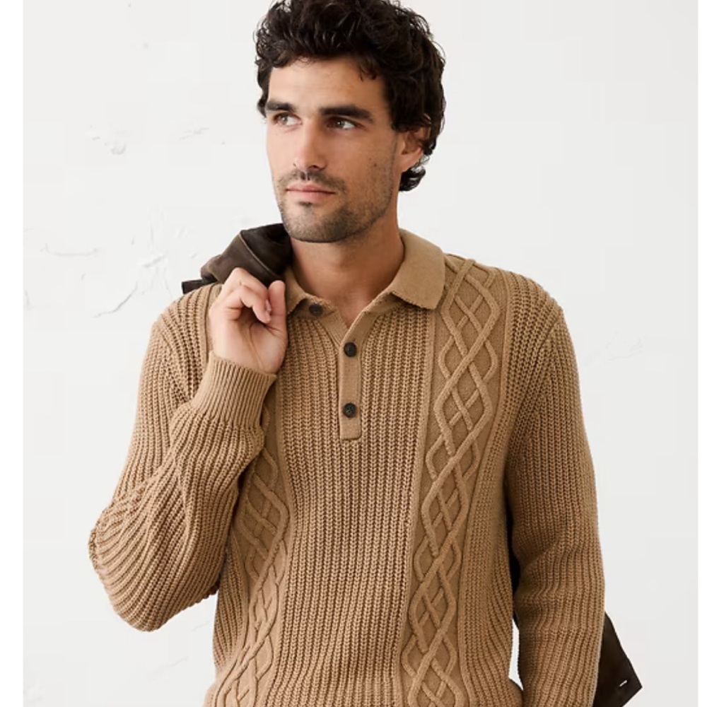 Tan Cable Knit Sweater